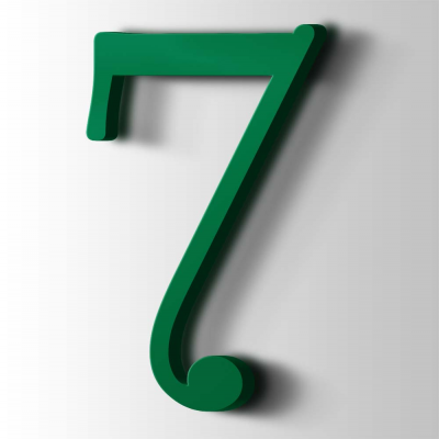 Kunststof Cijfer 7 Filisofia Acrylaat 6029 Mint Green - 1