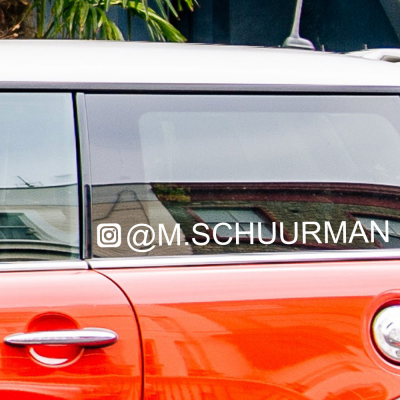 Volg Me Op Instagram Autosticker Arial - 1