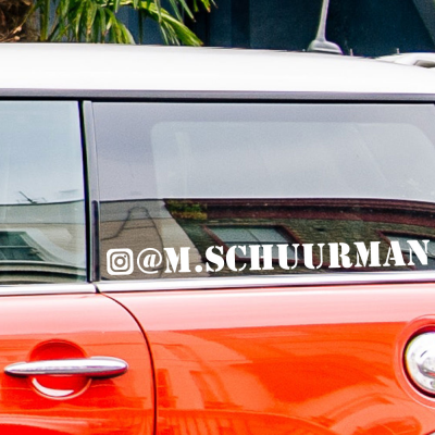 Volg Me Op Instagram Autosticker Stencil - 1