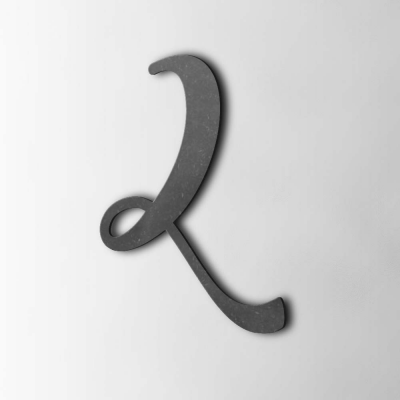 Houten Cijfer 2 Back To Black MDF Zwart - 1