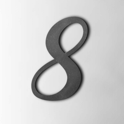 Houten Cijfer 8 Back To Black MDF Zwart - 1 Houten Cijfer 8 Back To Black MDF Zwart - 1