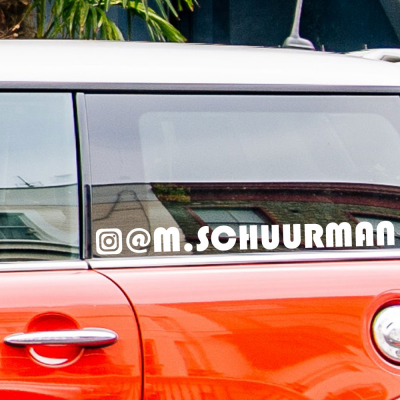 Volg Me Op Instagram Autosticker Bauhaus - 1