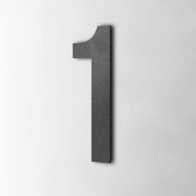 Houten Cijfer 1 Bebas Neue MDF Zwart - 1