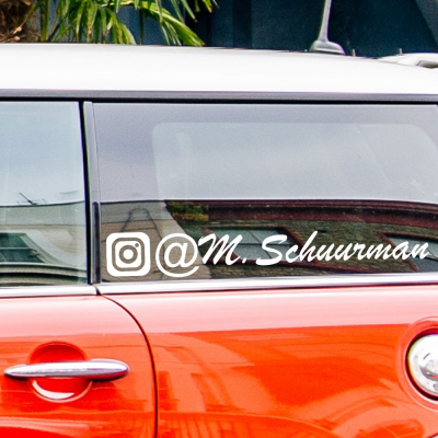 Volg Me Op Instagram Autosticker Brush - 1