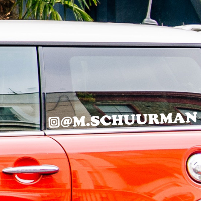 Volg Me Op Instagram Autosticker Cooper Black - 1