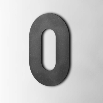 Houten Cijfer 0 Big John MDF Zwart - 1