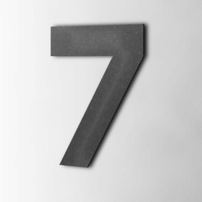 Houten Cijfer 7 Big John MDF Zwart - 1