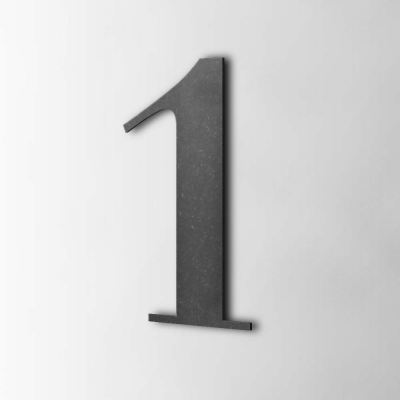 Houten Cijfer 1 Bodoni MDF Zwart - 1