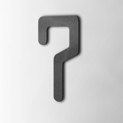 Houten Cijfer 7 Checkbook MDF Zwart - 1