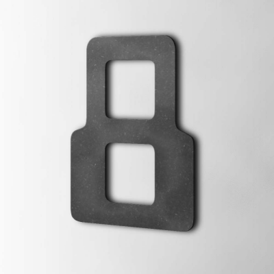 Houten Cijfer 8 Checkbook MDF Zwart - 1