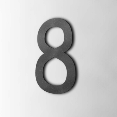 Houten Cijfer 8 Comic Sans MDF Zwart - 1