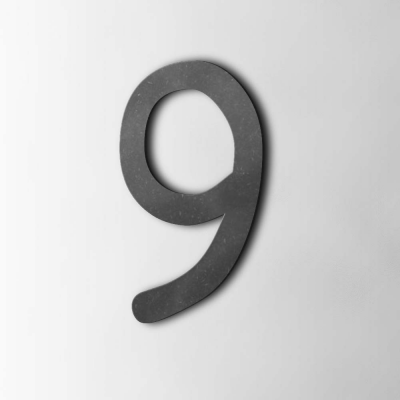 Houten Cijfer 9 Comic Sans MDF Zwart - 1