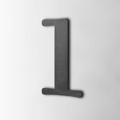 Houten Cijfer 1 Filisofia MDF Zwart - 1