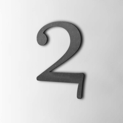 Houten Cijfer 2 Filisofia MDF Zwart - 1