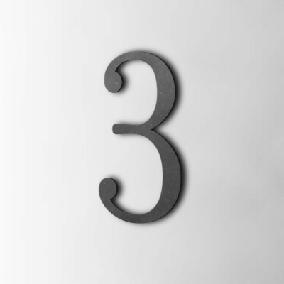 Houten Cijfer 3 Filisofia MDF Zwart - 1