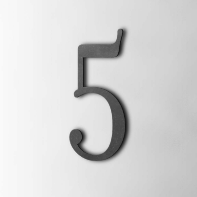 Houten Cijfer 5 Filisofia MDF Zwart - 1