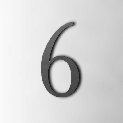 Houten Cijfer 6 Filisofia MDF Zwart - 1