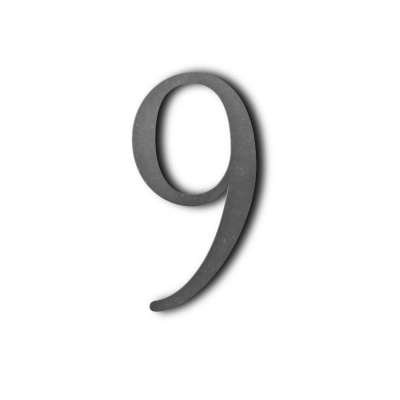 Houten Cijfer 9 Filisofia MDF Zwart - 1
