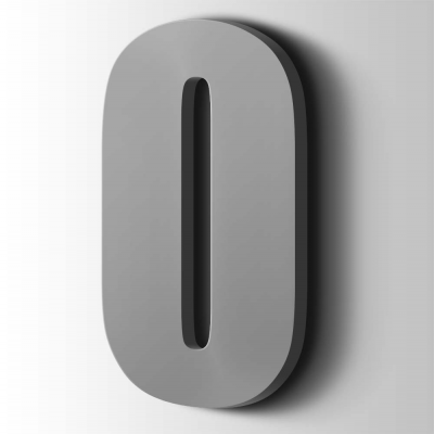 Kunststof Cijfer 0 Impact Acrylaat 7040 Window Grey - 1