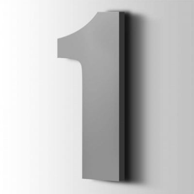 Kunststof Cijfer 1 Impact Acrylaat 7040 Window Grey - 1