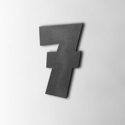 Houten Cijfer 7 Grobold MDF Zwart - 1