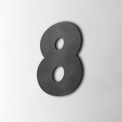 Houten Cijfer 8 Grobold MDF Zwart - 1