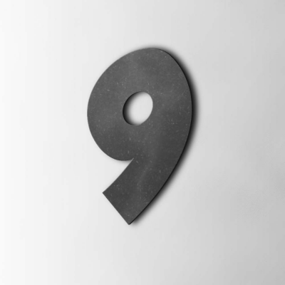 Houten Cijfer 9 Grobold MDF Zwart - 1