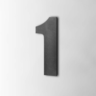 Houten Cijfer 1 Impact MDF Zwart - 1
