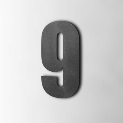 Houten Cijfer 9 Impact MDF Zwart - 1