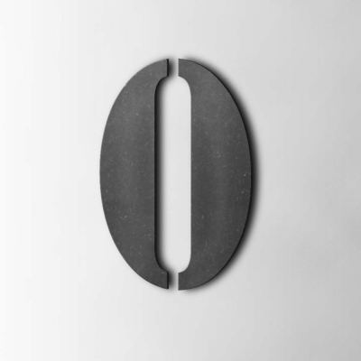 Houten Cijfer 0 Stencil MDF Zwart - 1