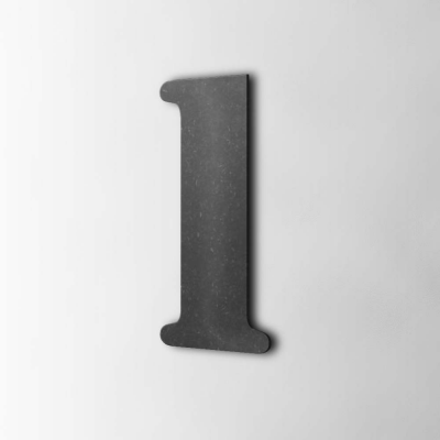 Houten Cijfer 1 Stencil MDF Zwart - 1