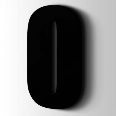 Kunststof Cijfer 0 Impact Acrylaat 9005 Jet Black - 1