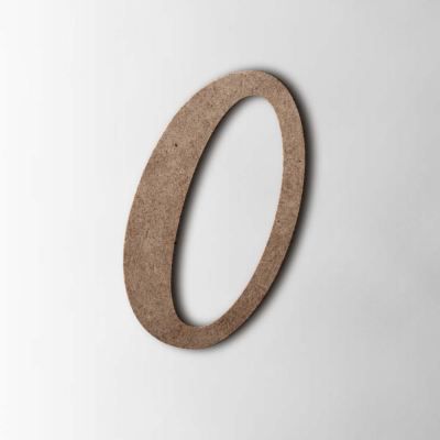 Houten Cijfer 0 Back To Black MDF Bruin - 1 Houten Cijfer 0 Back To Black MDF Bruin - 1