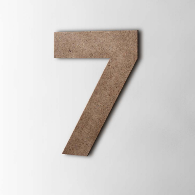 Houten Cijfer 7 Big John MDF Bruin - 1