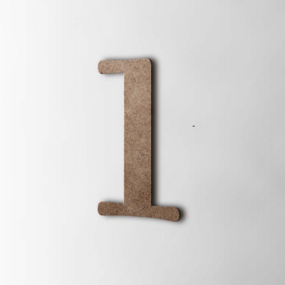 Houten Cijfer 1 Filisofia MDF Bruin - 1