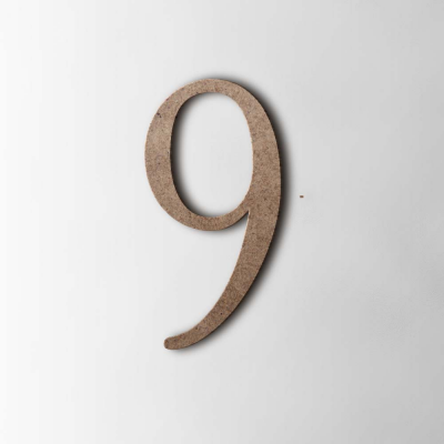 Houten Cijfer 9 Filisofia MDF Bruin - 1