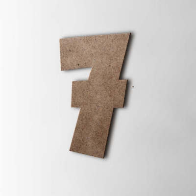 Houten Cijfer 7 Grobold MDF Bruin - 1