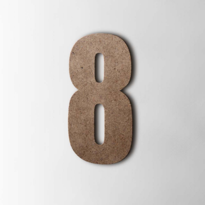 Houten Cijfer 8 Impact MDF Bruin - 1 Houten Cijfer 8 Impact MDF Bruin - 1