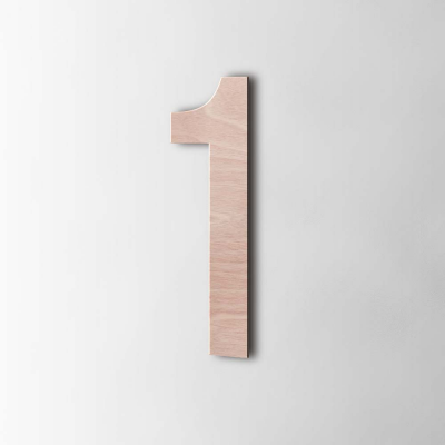 Houten Cijfer 1 Bebas Neue Okoume - 1 Houten Cijfer 1 Bebas Neue Okoume - 1