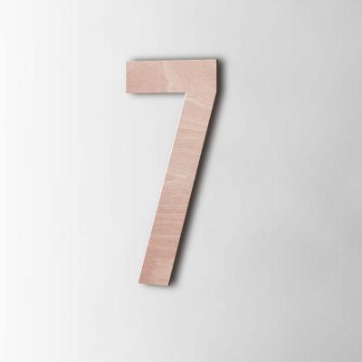 Houten Cijfer 7 Bebas Neue Okoume - 1