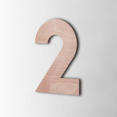 Houten Cijfer 2 Big John Okoume - 1 Houten Cijfer 2 Big John Okoume - 1