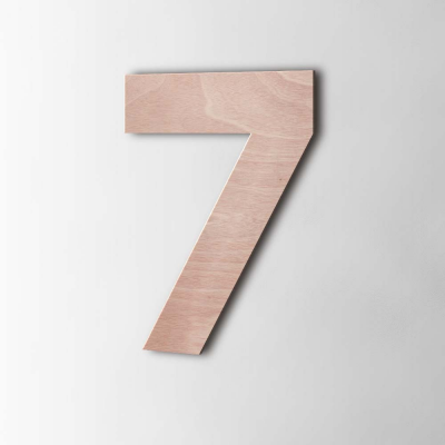 Houten Cijfer 7 Big John Okoume - 1