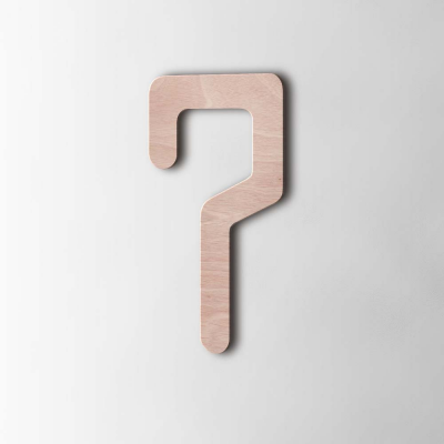 Houten Cijfer 7 Checkbook Okoume - 1