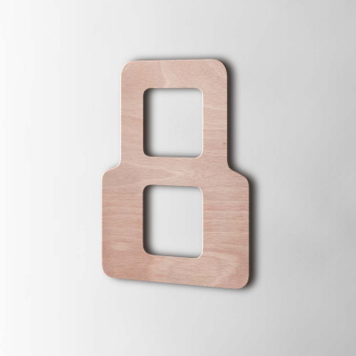 Houten Cijfer 8 Checkbook Okoume - 1