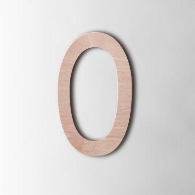 Houten Cijfer 0 Comic Sans Okoume - 1