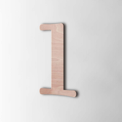 Houten Cijfer 1 Filisofia Okoume - 1