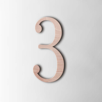 Houten Cijfer 3 Filisofia Okoume - 1