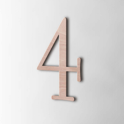 Houten Cijfer 4 Filisofia Okoume - 1