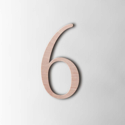Houten Cijfer 6 Filisofia Okoume - 1