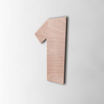 Houten Cijfer 1 Grobold Okoume - 1